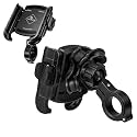 YELLOWFIN Jaw Grip Quick Release Mobile Holder with Anti-Vibration Damper for Motorcycle &amp; Scooter, ABS Phone Grip with Aluminium Alloy Handlebar Mount, 360° Rotation