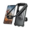 Yellowfin Fully Waterproof Handlebar Mobile Phone Mount Holder with 360° Rotation for Motorcycle | Bike | Scooter | Bicycle | Cycle Ideal for Maps and GPS Navigation(M18L-B1 Black)