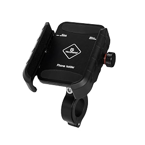yellowfin jaw grip bike mobile holder  aluminium alloy buckle 360 rotation  handlebar amp mirror mount for motorcycle scooter cycle  fits all phones 434734  waterproof shockproof m8s-black