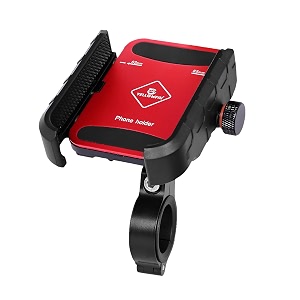 yellowfin jaw grip bike mobile holder  aluminium alloy buckle 360 rotation  handlebar amp mirror mount for motorcycle scooter cycle  fits all phones 434734  anti-slip clamp  sturdy build
