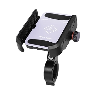 yellowfin jaw grip bike mobile holder  aluminium alloy buckle 360 rotation  handlebar amp mirror mount for motorcycle scooter cycle  fits all phones 434734  anti-slip clamp  sturdy build