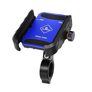 yellowfin jaw grip bike mobile holder  aluminium alloy buckle 360 rotation  handlebar amp mirror mount for motorcycle scooter cycle  fits all phones 434734  anti-slip clamp  sturdy build