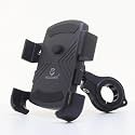 YELLOWFIN Jaw Grip one Touch Release Mobile Holder for Motorcycle &amp; Scooter, ABS Grip with Aluminium Alloy Handlebar Mount, 360° Rotation, Secure Phone Mount for Bike Navigation