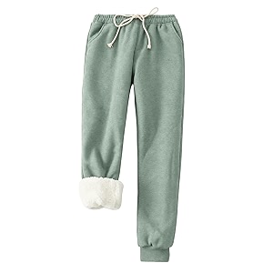 yeokou women39s warm sherpa lined athletic sweatpants joggers fleece pants