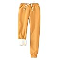 Yeokou Women's Warm Sherpa Lined Athletic Sweatpants Joggers Fleece Pants