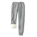 Yeokou Women's Warm Sherpa Lined Athletic Sweatpants Joggers Fleece Pants