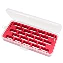 Bobbin Case for Bernina 7 &amp; 8 Series - Jumbo Plastic Storage Box Holds 23 Bobbins - Red