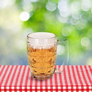 yera auburn lake beer mugs 380 ml 6 pcs clear  high-quality glassware for beer ales amp cold beverages ideal for home bars  perfect gift special occasions dishwasher safe amp easy to clean