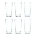 Yera Glass Tumbler Square Long (capacity-210 ml Each), Set of 6, Transparent, Glasses Suitable for Drinks, Water, Juice, etc, Perfect for Home, Restaurants and Parties