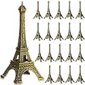 Yerliker 20 Pcs 3" Eiffel Tower Statue Bronze Metal Eiffel Tower Model Figurine Paris Themed Decor for Souvenir Photo Prop Cake Topper Table Party Home Decor Gift Christmas Ornaments