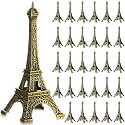 Yerliker 30 Pcs 3" Eiffel Tower Statue Bronze Metal Eiffel Tower Model Figurine Paris Themed Decor for Souvenir Photo Prop Cake Topper Table Party Home Decor Gift Christmas Ornaments