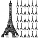 Yerliker 30 Pcs 3" Eiffel Tower Statue Black Metal Eiffel Tower Model Figurine Paris Themed Decor for Souvenir Photo Prop Cake Topper Table Party Home Decor Gift Christmas Ornaments