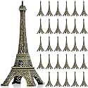 Yerliker 30 Pcs 5" Eiffel Tower Statue Bronze Metal Eiffel Tower Model Figurine Paris Themed Decor for Souvenir Photo Prop Cake Topper Table Party Home Decor Gift Christmas Ornaments