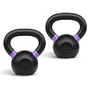 Yes4All Powder Coated Kettlebell, 9–88 lb Cast Iron Weights
