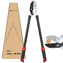 Yesker 29.5" Loppers Heavy Duty Tree Trimmer Sharp Anvil Blade Bypass Loppers up to 1.6 Inch Dia Cut Capacity Compound Action System Limb Branch Cutter Ideal for Tree Trimming Garden Maintenance