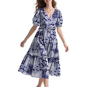 YESNO Summer Floral Midi Dresses for Women