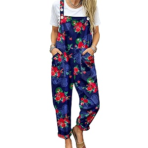 YESNO Womens Overalls Cotton Boho Casual Floral