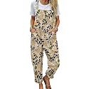 YESNO Women39s Overalls Cotton Boho Casual Floral