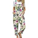 YESNO Women39s Overalls Cotton Boho Casual Floral