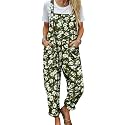 YESNO Women39s Overalls Cotton Boho Casual Floral