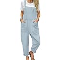 YESNO Women39s Overalls Cotton Boho Casual Floral