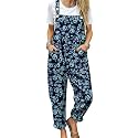 YESNO Women39s Overalls Cotton Boho Casual Floral