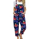 YESNO Women39s Overalls Cotton Boho Casual Floral