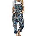 YESNO Women39s Overalls Cotton Boho Casual Floral
