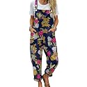 YESNO Women39s Overalls Cotton Boho Casual Floral