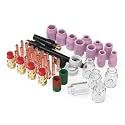YESWELDER 68 Pcs TIG Welding Torch Stubby Gas Lens Glass Cup Kit