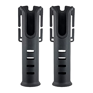 yetaha belt rod holder 2 pack portable waist belt fishing rod holder adjustable pole inserter fishing rod accessories for surf kayak outdoor fishing black