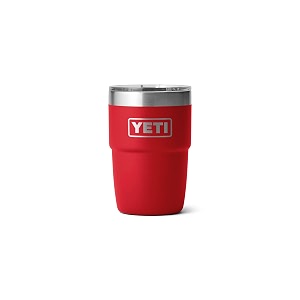 yeti rambler 8 oz stackable cup stainless steel vacuum insulated espresso cup with magslider lid rescue red