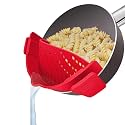 YEVIOR Clip on Strainer for Pots Pan Pasta,Silicone Food Pan Strainer