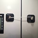 YEYA Child Proof Refrigerator & French Door Lock with Key, 2-Pack
