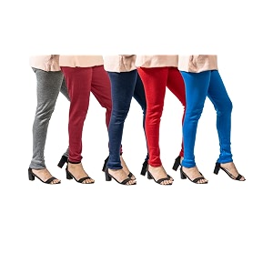 yezi combo pack of 5 stylish woollen leggings