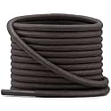 YFINE Waxed Round Shoe Laces: 2 Pairs Oxford Shoelaces for Dress Shoes Boot