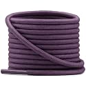 YFINE Waxed Round Shoe Laces: 2 Pairs Oxford Shoelaces for Dress Shoes Boot