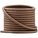 YFINE Waxed Round Shoe Laces: 2 Pairs Oxford Shoelaces for Dress Shoes Boot