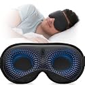 YFONG Weighted Sleep Mask for Women Men, 3D Light Blocking Eye Mask, Black
