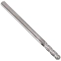 YG-1 E5062 Carbide Ball Nose End Mill, Extra Long Reach, Uncoated (Bright) Finish, 30 Deg Helix, 4 Flutes, 6" Overall Length, 0.75" Cutting Diameter, 0.75" Shank Diameter