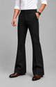 YGDEAL Flared Men Black Trousers