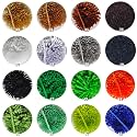 Yglnden 33-48 Colors Latch Hook Kit Colorful Yarn Bundles Cut Rug DIY Latch Hook Yarn for Handmake Craft Sewing Knitting for Adults (16pcs)