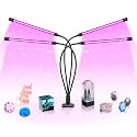 LED Black Light 4-Head, 40W UV Light Fixture with Clamp, 395-405nm UV Gooseneck Lamp USB Powered for Blacklight Party, Stage Lighting, Resin Cure, 3D Printing, Glow in The Dark