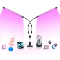 LED Black Light Dual Head, 20W UV Light Fixture with Clamp, 395-405nm UV Gooseneck Lamp USB Powered for Blacklight Party, Stage Lighting, Resin Cure, 3D Print, Glow in The Dark