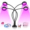 LED Black Light Dual Head, 15W UV Resin Light Fixture with Clamp, 395-405nm UV Gooseneck Lamp USB Powered for Blacklight Party, Stage Lighting, Resin Cure, 3D Printing, Glow in The Dark