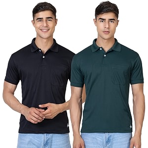 YHA Polo Neck Half Sleeves Mens Tshirts