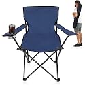 YHK Camping Chairs Outdoor Chairs Foldable Portable Lawn Chair Ultra-Light Easy to Carry Fishing Chairs with Beverage Holder Heavy Duty (YH-05)
