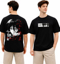 YI FASHION Printed Men Round Neck Black