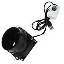 Yibuy 5V USB-Powered Mini Range Hood Fan Black (No Branding) 8cm Single Duct – Plug-and-Play Speed Control for Small Kitchen or Workbench Ventilation