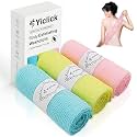 Yiclick Exfoliating Washcloth Towel [3 Pack], Japanese Exfoliating Bath Wash Cloth for Body Exfoliation, Korean Back Scrubber Washer for Shower, African Net Sponge Brush Loofah Exfoliator (3 Colors)